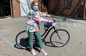 Family Promise Morris - Laurie with donated bike